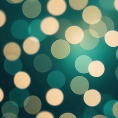 Soft Golden Bokeh Teal Background with Gentle Glow and Shallow Depth of Field