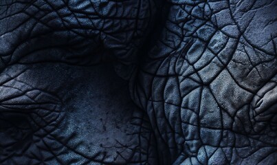 Intricate Textured Surface in Dark Cool Tones Highlighting Depth and Dimension in Abstract Artwork