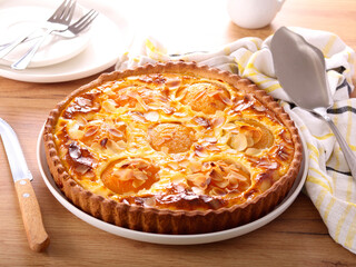 Peach and almond tart