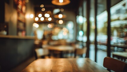 Vintage Filter For Blurred And Defocused Restaurant And Coffee Interior, Creating An Abstract And Atmospheric Ambiance. Perfect For Retro Theme.