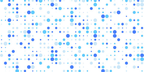 Seamless Blue Polka Dot Pattern Abstract Circle Background in Cool Tones