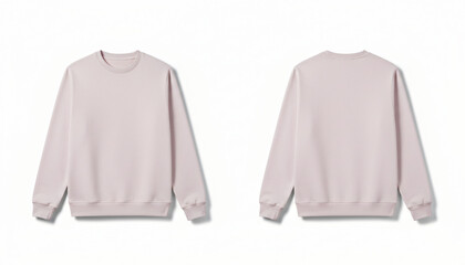 Front and back view of a LavenderBlush sweatshirt mockup