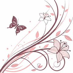 Abstract Perfume Splash Vector Background with Pastel Colors and Swirling Lines, Perfect for Cosmetic Advertisement Banners, Social Media Campaigns, and Website Headers.