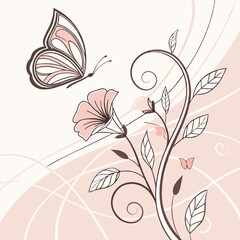 Abstract Perfume Splash Vector Background with Pastel Colors and Swirling Lines, Perfect for Cosmetic Advertisement Banners, Social Media Campaigns, and Website Headers.