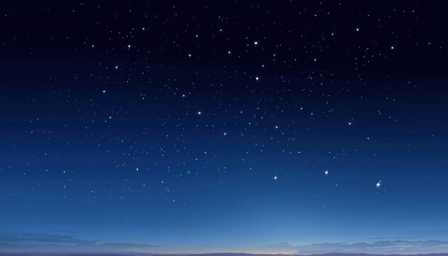 Starry Night: Clear Sky Illuminated By Glowing Stars During Nighttime With No Clouds In Sight For A Stunning View.