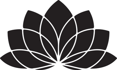 Bright gradient lotus flower logo 