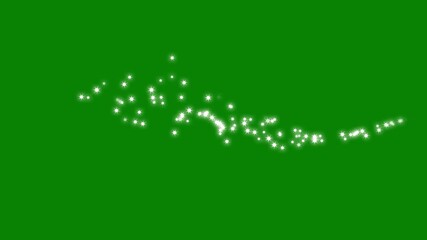 Shining glitter star sparkle animation with glowing dust trails and twinkling fairy sparkles, creating a dreamy shimmer particle motion design on a transparent chroma key green screen background. 4K - Powered by Adobe