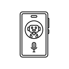 AI in Mobile Phone vector icon