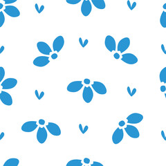 set of blue butterflies