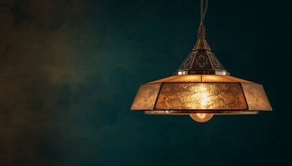 Illuminated Abstraction. A Study in Bronze Tones and Geometric Patterns.