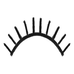 Stylized hand-drawn closed eye graphic simple doodle icon design