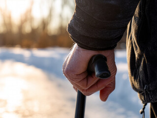 Retirement Plan Ad - Senior Man in Winter - Future Security