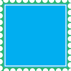 blue and white frame