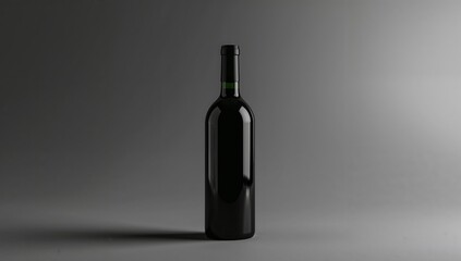 Sleek Bottle Silhouette Abstract Still Life with Light and Shadow Interaction.