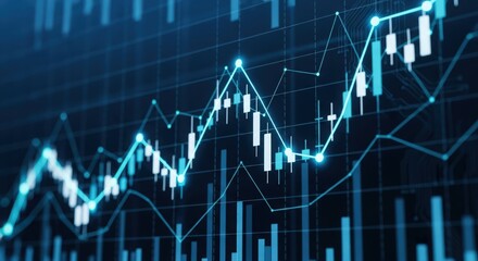 Bullish market signals, Graph depicting strong upward movement with confidence indicators