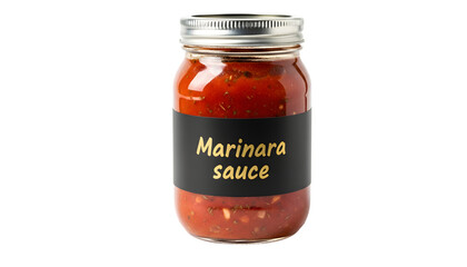 Jar of marinara sauce isolated on transparent background
