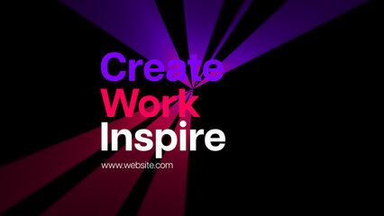 Typography Creative Light Rays