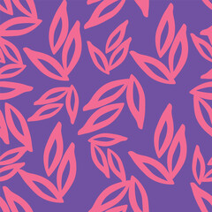 Elegant trendy vector ditsy floral seamless pattern design of beautiful abstract flowers and leaves. Foliage repeat texture background. Suitable for wallpaper, surface printing and textile