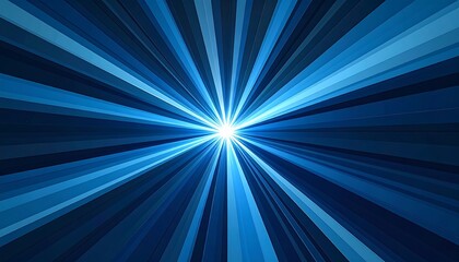 Blue light rays beaming outwards from a bright central point
