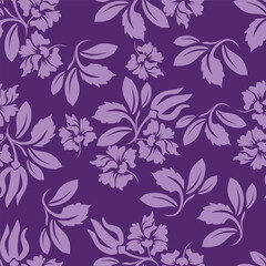 seamless vintage floral pattern on grey