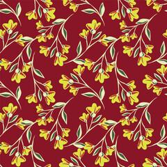 seamless pattern with autumn leaves