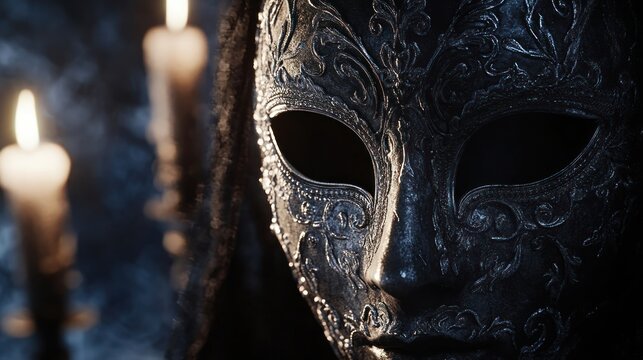 Intricate mask decorated with ornate details - Powered by Adobe