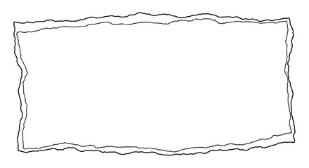 Unique torn paper frame element adding artistic flair to your layouts with distressed edges for authentic vintage designs