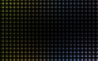 Abstract grid of illuminated squares with gradient light effect background pattern
