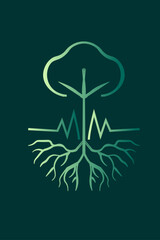 Eco Signal Roots Nature Tech Connection Design.eps