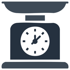 Classic Kitchen Scale Vector Graphic Design Illustration  Symbol Icon Weighing