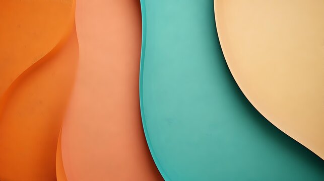 Vertical abstract background with muted orange and cool teal lines over soft surface, well-defined and brightly lit