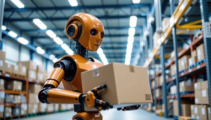 Robotic Automation in Action Warehouse Robotics Handling Packages with Precision and Efficiency