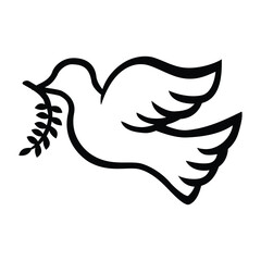 pigeon silhouette design. free bird sign and symbol. religion concept.