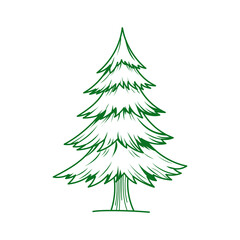 christmas tree illustration design. 
