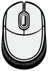 Computer Mouse Sketch Style Device Interface Desktop Technology Connection Peripheral