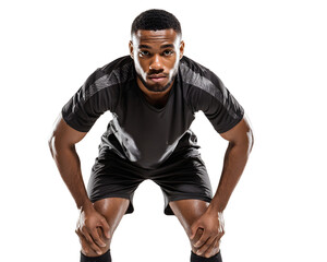 Determined young athlete with intense focus, ready for intense competition, embodying sports spirit and athletic performance