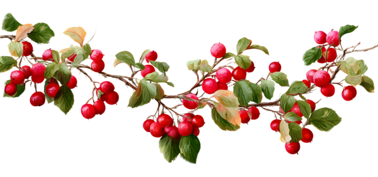 Christmas garland christmas cherry plant.