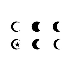 Moon shapes silhouette icon