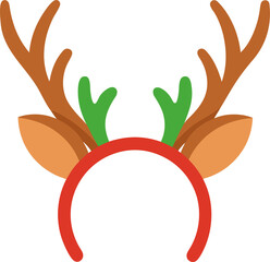 Festive Christmas reindeer antler headband illustration