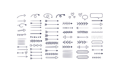 Minimalist hand drawn doodle elements for planners and design projects