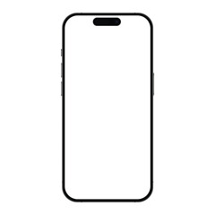 Realistic vector mockup phone for visual ui app demonstration. High quality realistic newest version of smartphone with blank white screen