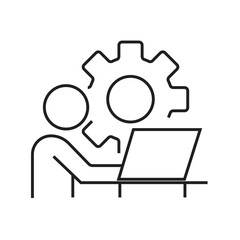 configuration. settings. configuration icons. repair. black and white icons. on a white background. vector. settings. fix the problem. find a solution. repair wizard.