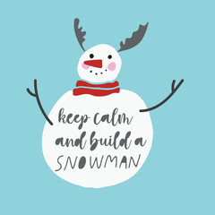 Playful vector illustrations of snowmen with funny winter quotes and sarcastic sayings. Perfect for holiday cards, T-shirts, mugs, posters, and seasonal designs.