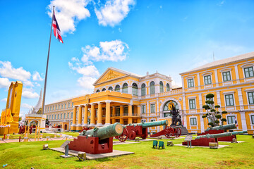 Exterior view of Ministry of Defense of the Thailand at sunny day in Bangkok , Thailand