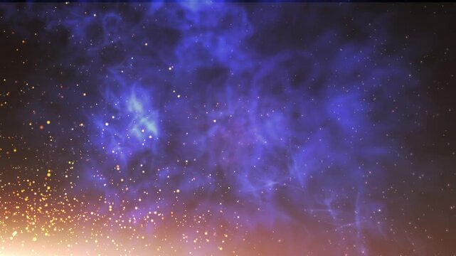 Abstract Futuristic Particle Wave Motion Nebula Background. 4K resolution 	video
