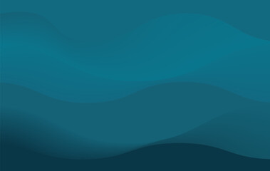 Abstract teal waves illustration with a smooth gradient, creating a calming and serene atmosphere, perfect for backgrounds and designs, evoking tranquility