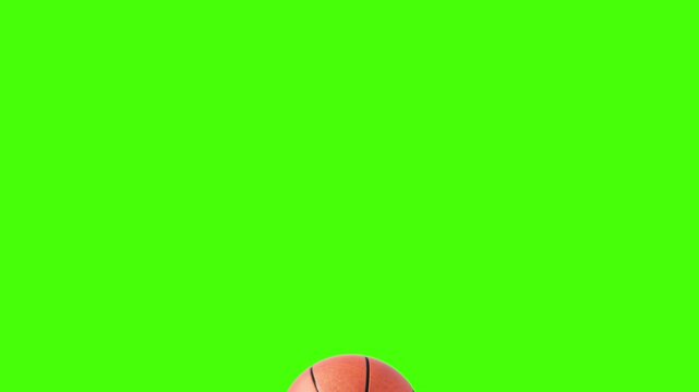 Basketball ball transition revealing effect. 3d animation