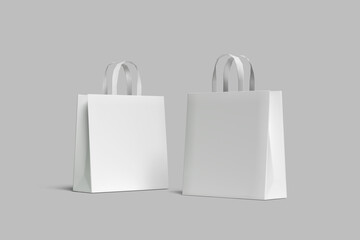 Paper Bag Blank Mockup With Shadow