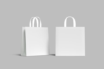 Paper Bag Blank Mockup With Shadow