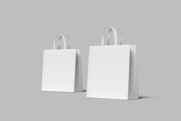 Paper Bag Blank Mockup With Shadow